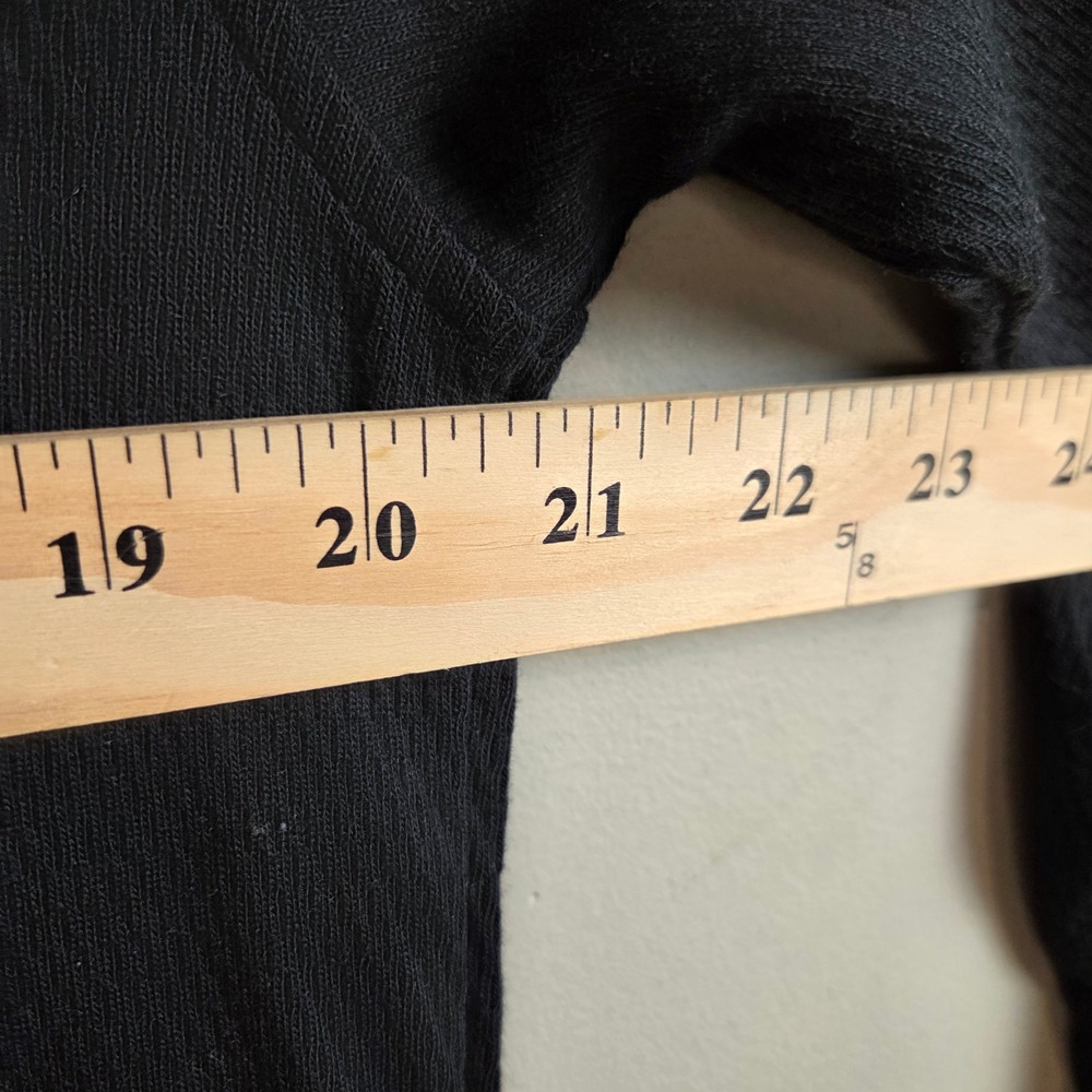 Goodfellow & Co Black Waffle Knit Thermal Long Sleeve Crew Neck Shirt S NWT - Picture 4 of 6